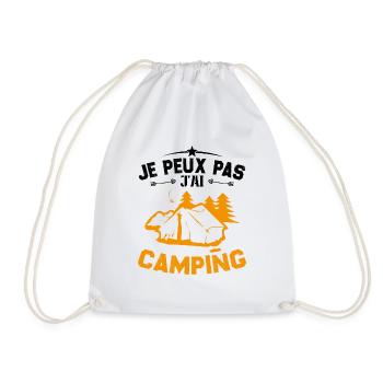 Je peux pas jai camping - Sac de sport léger - blanc - Devant