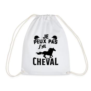je peux pas jai cheval - Sac de sport léger - blanc - Devant