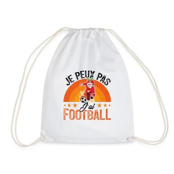 je peux pas j ai foot - Sac de sport léger - blanc - Devant