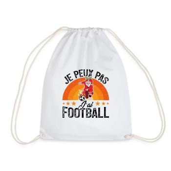 je peux pas j ai foot - Sac de sport léger - blanc - Devant