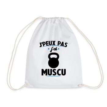 I can't I worked out - Drawstring Bag - white - Front