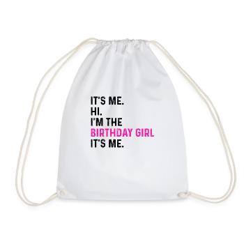 Chemise de fête d’anniversaire C’est moi Salut je suis l’anniversaire - Sac de sport léger - blanc - Devant