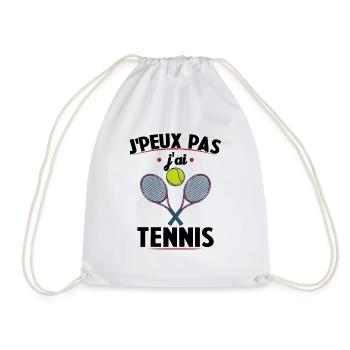 I can't I have tennis - Drawstring Bag - white - Front