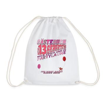 Livre d’or 13e anniversaire fille et garçon - Sac de sport léger - blanc - Devant