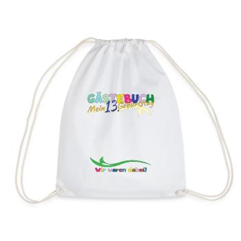 Livre d’or 13e anniversaire fille et garçon - Sac de sport léger - blanc - Devant
