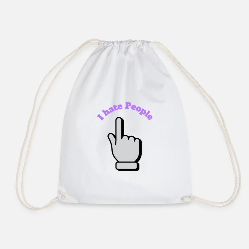 I hate People - Turnbeutel - Weiß