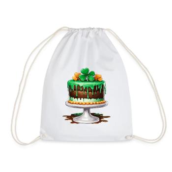 Geburtstagstorte / Kuchen / Happy Birthday / Torte - Turnbeutel - Weiß - Vorne