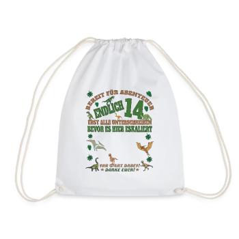 Livre d’or fille et garçon 14e anniversaire - Sac de sport léger - blanc - Devant