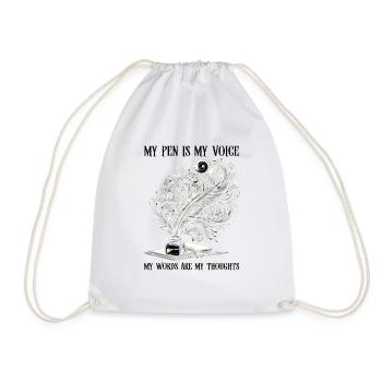 Poetry Slam Writer Poet Literature Slam Poetry Day - Drawstring Bag - white - Front