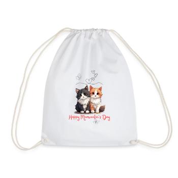 Joyeuse fête de Meowentin / Saint-Valentin - Sac de sport léger - blanc - Devant