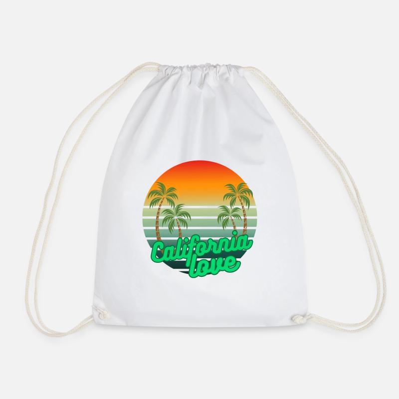 California love - Drawstring Bag - white