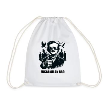 Edgar Allan Poe Fan, Classical Literature, - Drawstring Bag - white - Front