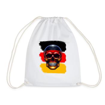 Crâne Allemagne - Sac de sport léger - blanc - Devant