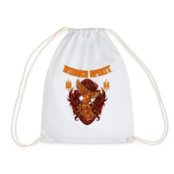 Winged Spirit 1 - Drawstring Bag - white - Front
