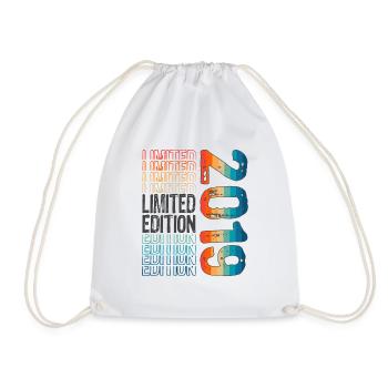 Limited Edition seit 2019 Geburtstag Vintage 2019 - Turnbeutel - Weiß - Vorne