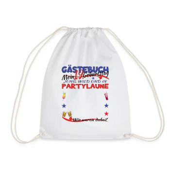 Livre d’or 19e anniversaire homme et femme - Sac de sport léger - blanc - Devant