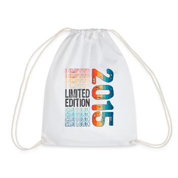 Limited Edition seit 2015 Geburtstag Vintage 2015 - Turnbeutel - Weiß - Vorne