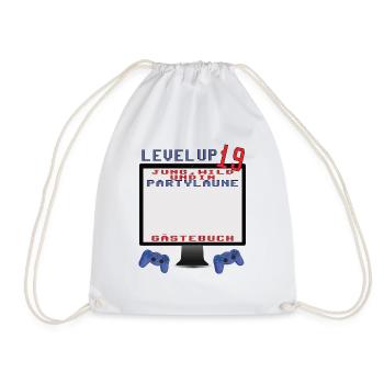 Livre d’or 19e anniversaire homme et femme - Sac de sport léger - blanc - Devant