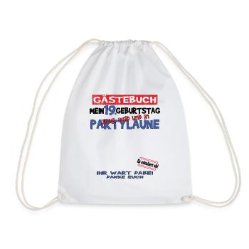 Livre d’or 19e anniversaire homme et femme - Sac de sport léger - blanc - Devant