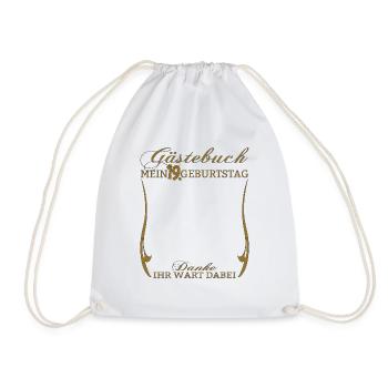 Livre d’or 19e anniversaire homme et femme - Sac de sport léger - blanc - Devant