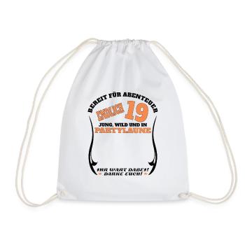 Livre d’or 19e anniversaire homme et femme - Sac de sport léger - blanc - Devant
