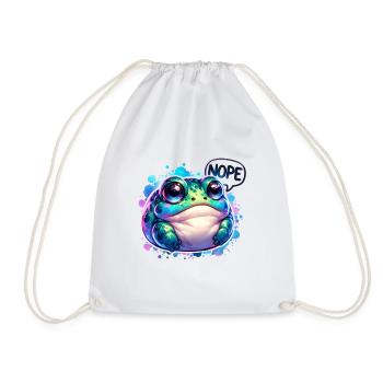 Frosch Liebhaber, Bunter Frosch, Süße Kröte - Turnbeutel - Weiß - Vorne