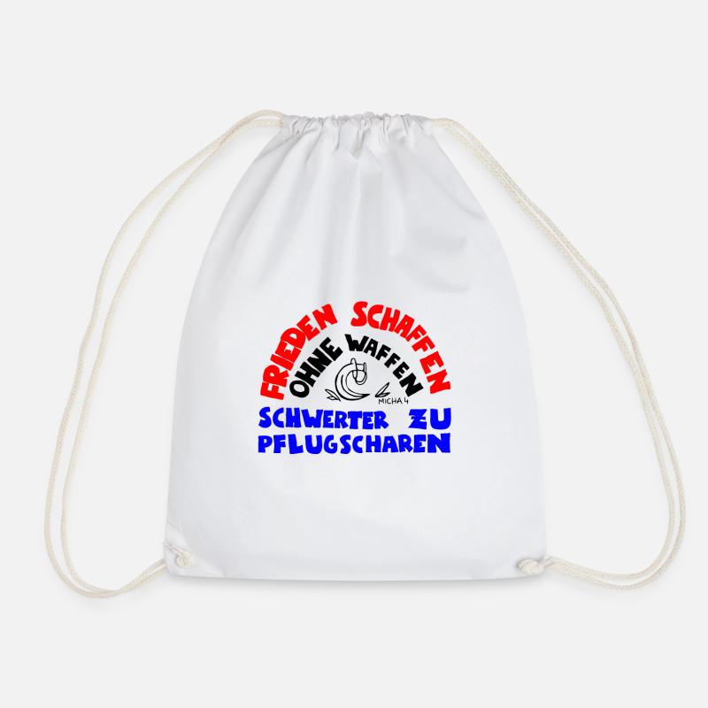 Friedenszeichen Friedenssymbol Frieden Geschenk - Turnbeutel - Weiß