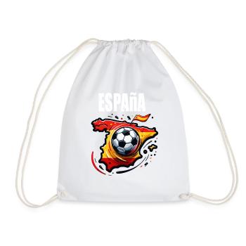 Spain Football 2024graphic depictionsoccer movemen - Drawstring Bag - white - Front