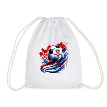 Croatia Football 2024graphic artsoccer flairchampi - Drawstring Bag - white - Front