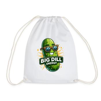 Witziges Gurken Shirt, Gurkenliebhaber, Big Dill - Turnbeutel - Weiß - Vorne