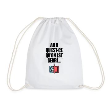 AH we're squeezed like sardines - Drawstring Bag - white - Front
