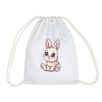 Lapin mignon, lapin de Pâques, cadeau de Pâques, amour Animal - Sac de sport léger - blanc - Devant