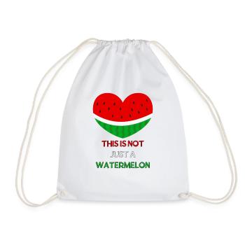 This is not a Watermelon, Palästina, Palestine - Turnbeutel - Weiß - Vorne