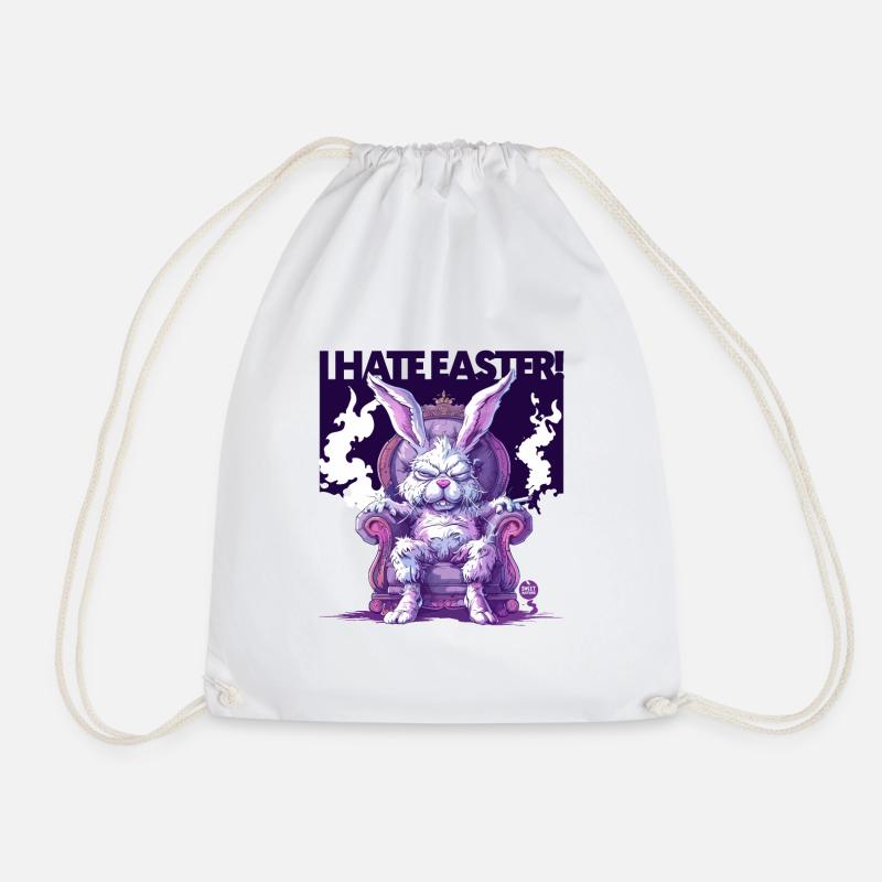 I HATE Easter 2! - Drawstring Bag - white