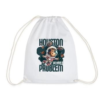 Donkey - Houston We Have a Problem - Drawstring Bag - white - Front