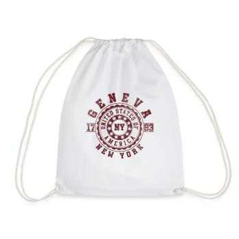 Genève, NY | Voyage à New York et cadeau souvenir - Sac de sport léger - blanc - Devant