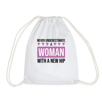 Hip Replacement Surgery Arthroplasty - Drawstring Bag - white - Front