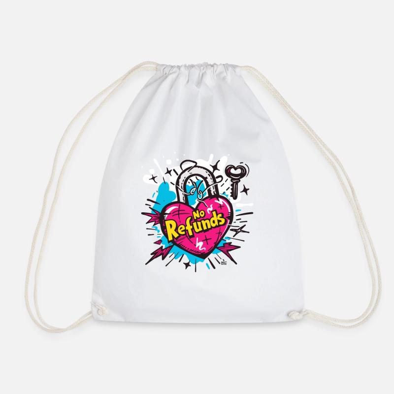 Locked-In Love Chronicles - Drawstring Bag - white