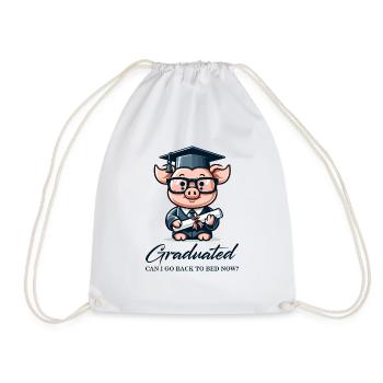 University Graduate Degree Graduate - Drawstring Bag - white - Front