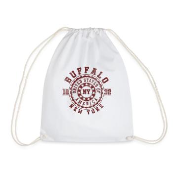 Buffalo, État de New York | Voyage à New York et cadeau souvenir - Sac de sport léger - blanc - Devant