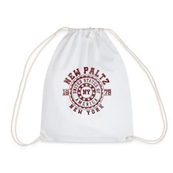 New Paltz NY | New York Travel & Souvenir Gift - Drawstring Bag - white - Front