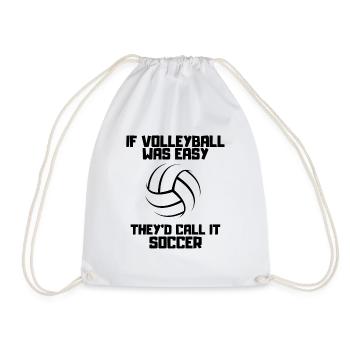 Volley-ball cadeau Volley-ball joueur de beach-volley - Sac de sport léger - blanc - Devant