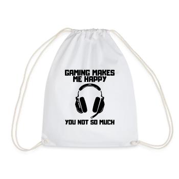 Gamer Gamer Gaming Contrôleur de jeu vidéo - Sac de sport léger - blanc - Devant
