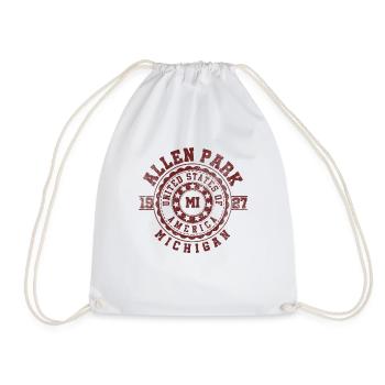 Allen Park MI | Michigan Travel Souvenir Gift - Drawstring Bag - white - Front