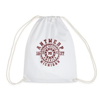 Anvers MI | Michigan voyage & cadeau Souvenir - Sac de sport léger - blanc - Devant