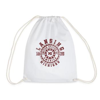 Lansing, Michigan | Michigan voyage & cadeau Souvenir - Sac de sport léger - blanc - Devant