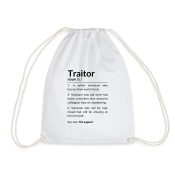 Funny farewell coworker, colleague leaving job - Drawstring Bag - white - Front