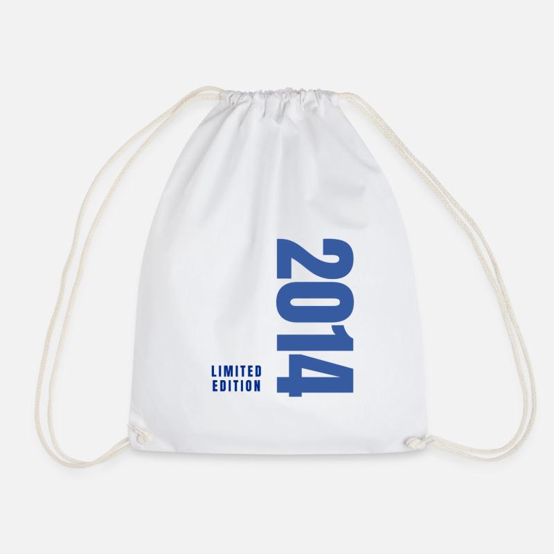 Tenth Birthday - Drawstring Bag - white