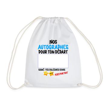 Collègue De Travail Autographes Des Stars Départ - Sac de sport léger - blanc - Devant