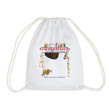 75e anniversaire homme et femme livre d’or - Sac de sport léger - blanc - Devant